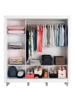 Guarda Roupa Casal Mônaco 3 Portas com Espelho Madesa