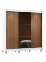Guarda Roupa Casal Mônaco 3 Portas com Espelho Madesa