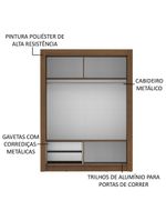 Guarda-Roupa Solteiro Dallas 2 Portas de Correr – Madesa