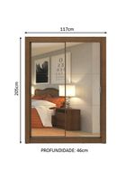 Guarda-Roupa Solteiro Dallas 2 Portas de Correr – Madesa