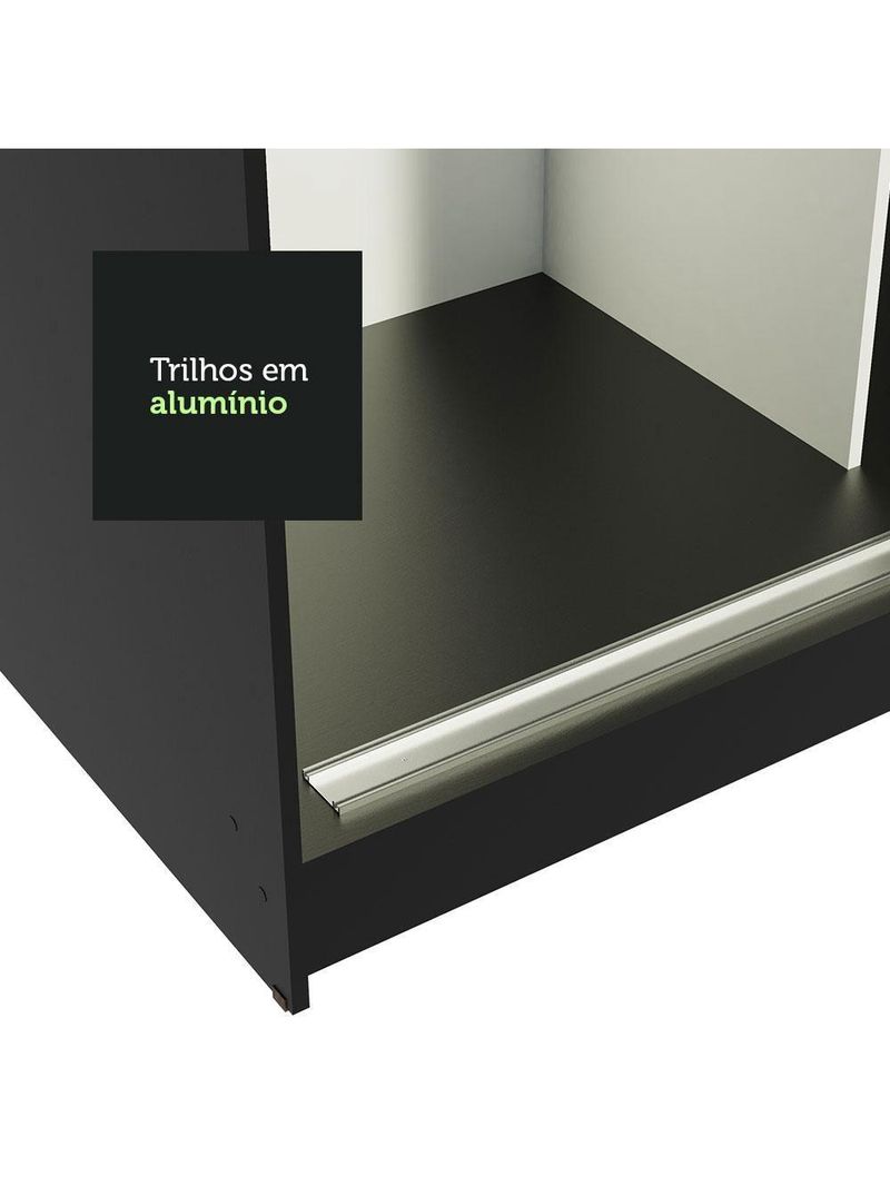 Guarda-roupa Casal Reno 3 Portas de Correr de Espelho Madesa