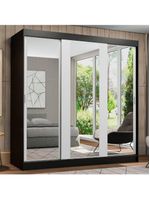 Guarda-roupa Casal Reno 3 Portas de Correr de Espelho Madesa