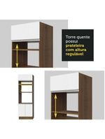 Torre Quente Glamy 70 cm 3 Portas Rustic/Branco Madesa