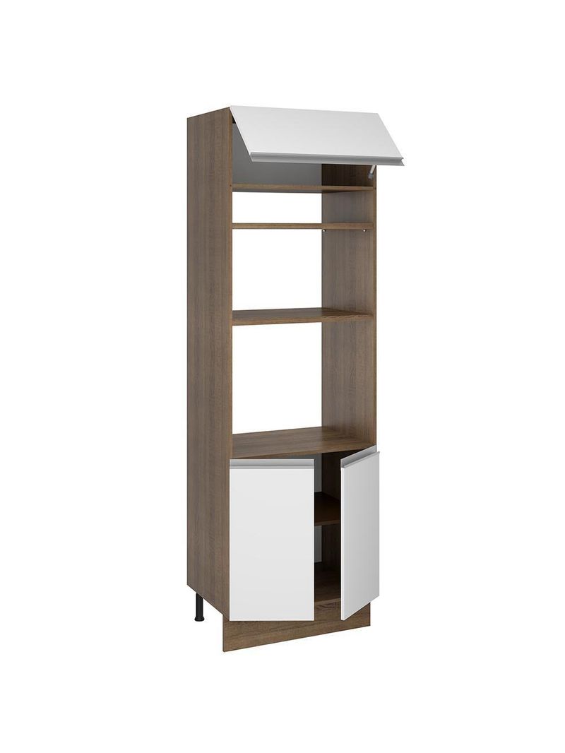 Torre Quente Glamy 70 cm 3 Portas Rustic/Branco Madesa