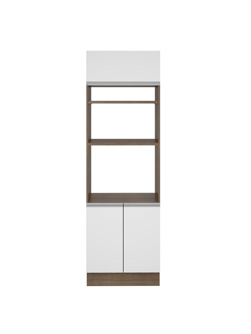 Torre Quente Glamy 70 cm 3 Portas Rustic/Branco Madesa