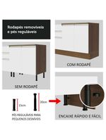 Torre Quente Glamy 70 cm 3 Portas Rustic/Branco Madesa