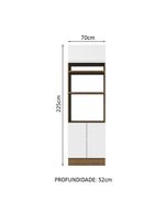 Torre Quente Glamy 70 cm 3 Portas Rustic/Branco Madesa