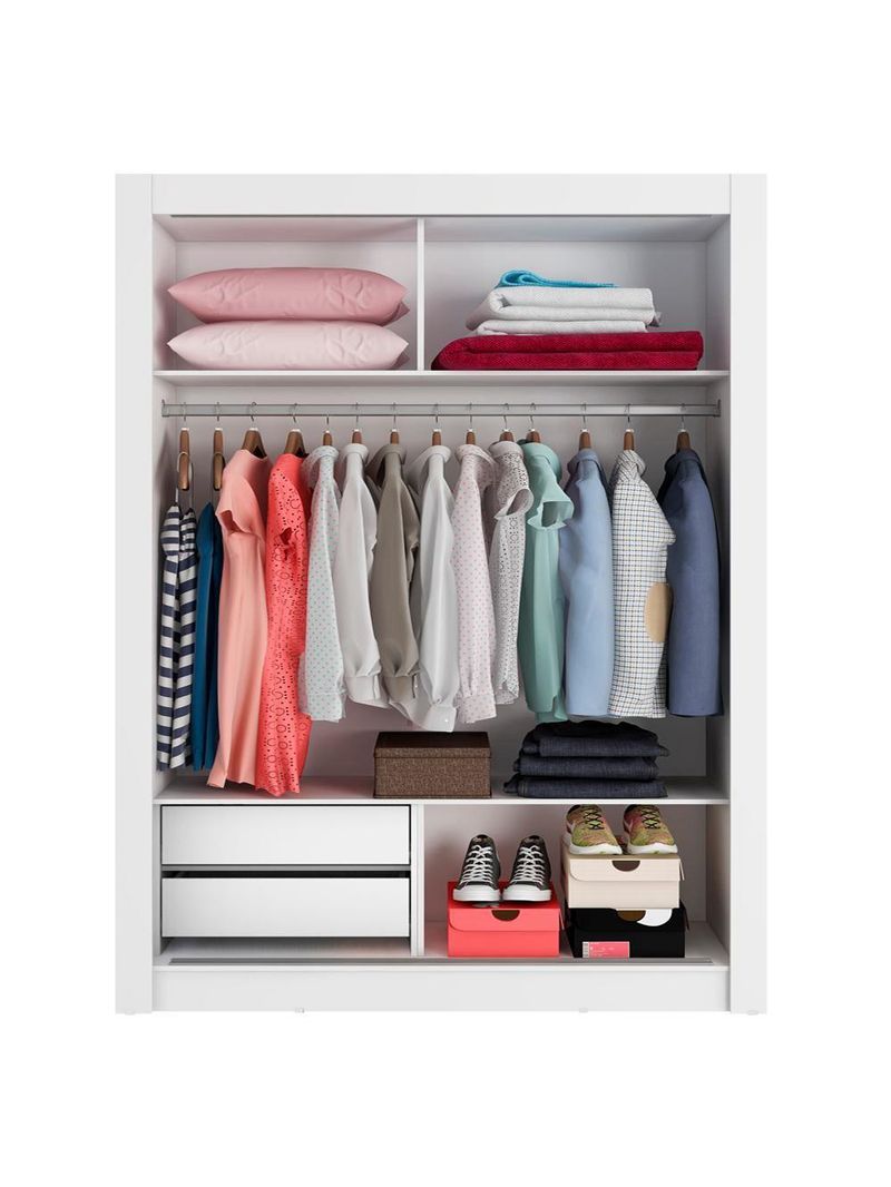 Guarda-roupa Solteiro Dallas 2 Portas 2 Gavetas Madesa