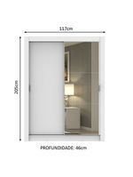 Guarda-roupa Solteiro Dallas 2 Portas 2 Gavetas Madesa