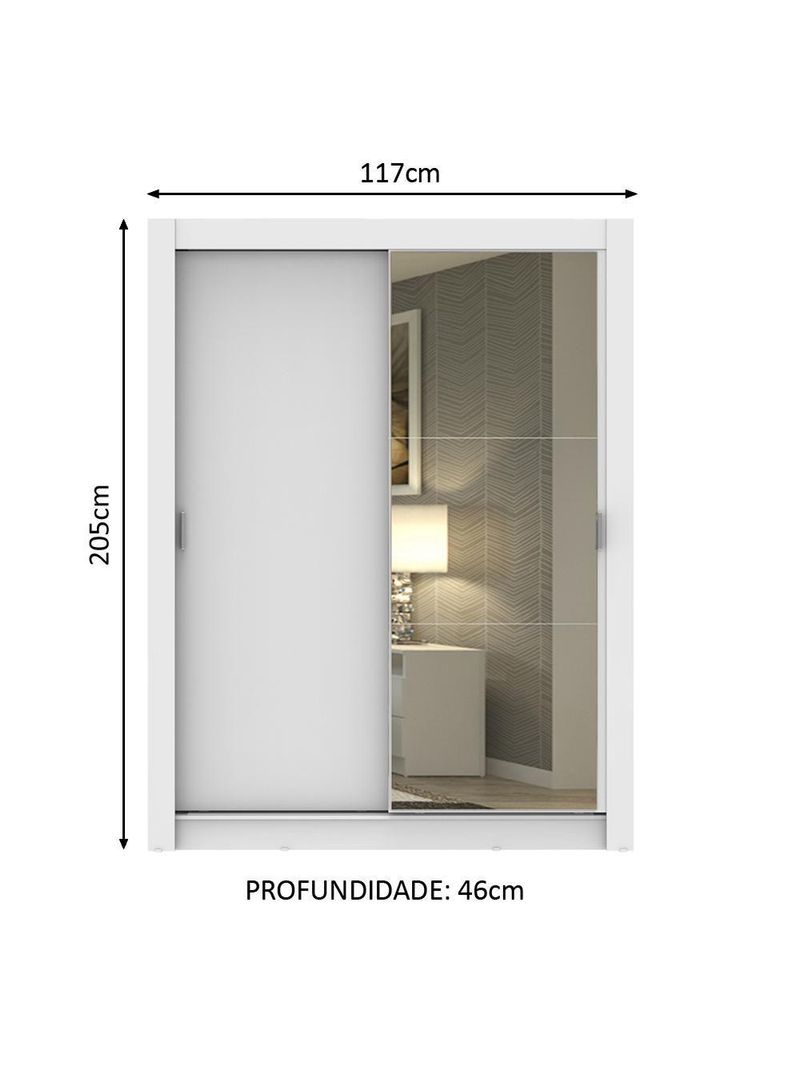 Guarda-roupa Solteiro Dallas 2 Portas 2 Gavetas Madesa