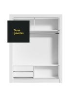Guarda-roupa Solteiro Dallas 2 Portas 2 Gavetas Madesa