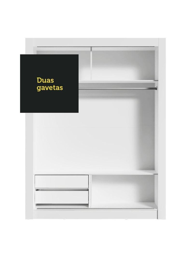 Guarda-roupa Solteiro Dallas 2 Portas 2 Gavetas Madesa