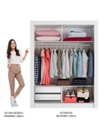 Guarda-roupa Solteiro Dallas 2 Portas 2 Gavetas Madesa