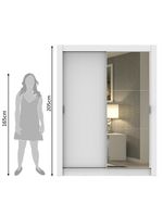 Guarda-roupa Solteiro Dallas 2 Portas 2 Gavetas Madesa