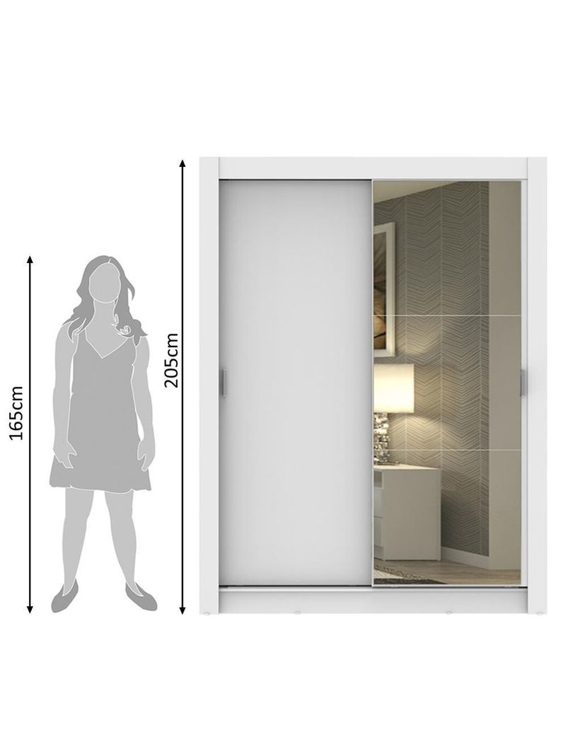 Guarda-roupa Solteiro Dallas 2 Portas 2 Gavetas Madesa