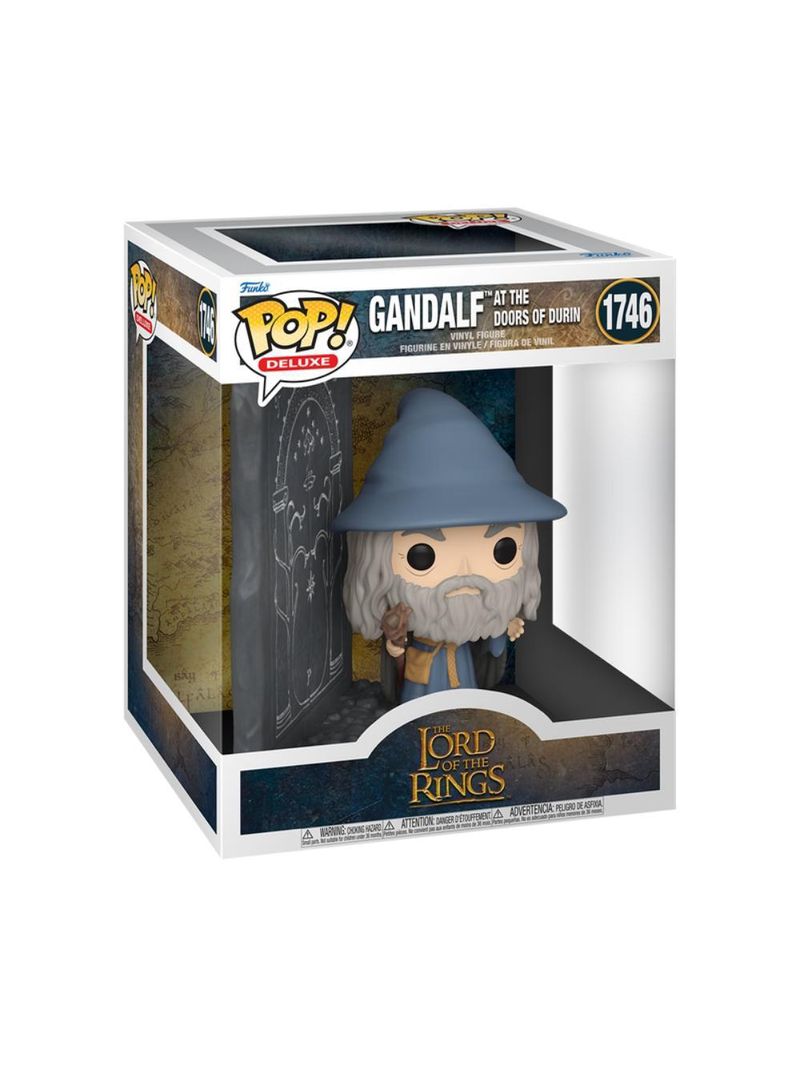 Boneco funko pop! deluxe o senhor dos anéis - gandalf e o portão de durin