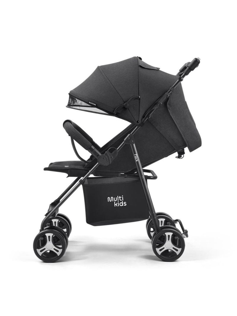 Carrinho de bebê flick preto - multikids baby