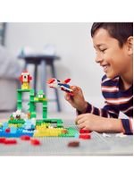 Conjunto de blocos de construção 253 pçs + base de construção 25x25cm cinza candide max