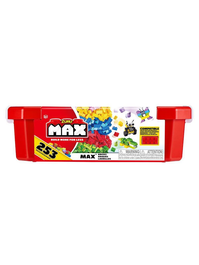 Conjunto de blocos de construção 253 pçs + base de construção 25x25cm cinza candide max