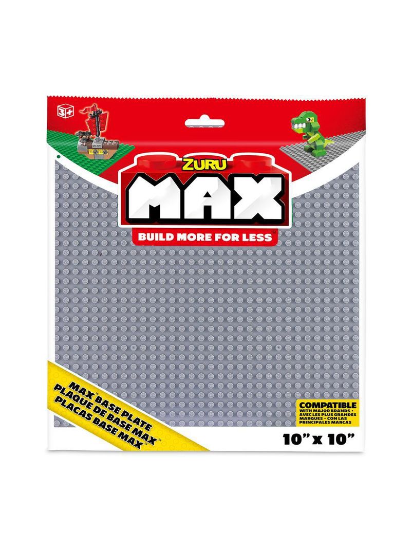 Conjunto de blocos de construção 253 pçs + base de construção 25x25cm cinza candide max