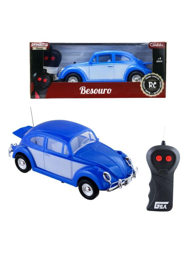 Veículo controle remoto garagem sa besouro - azul