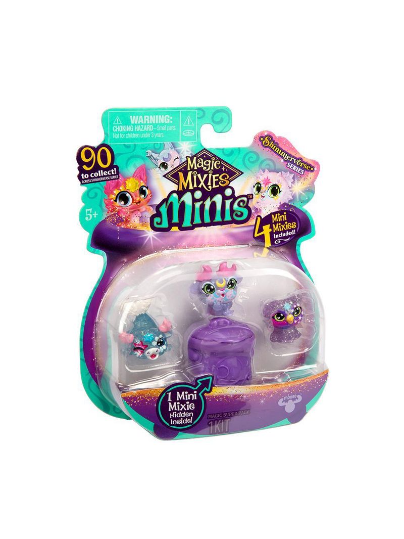 Kit com 4 mini figuras magic mixies minis