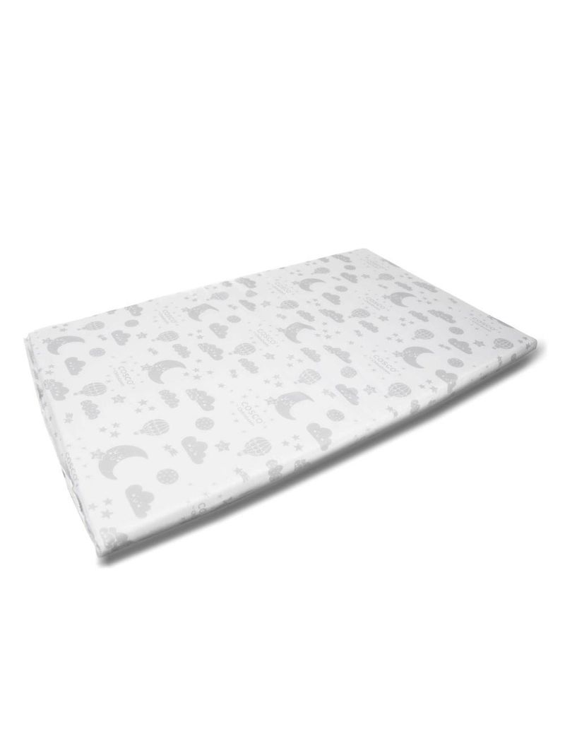 Colchonete para berço tam 3 (101x66x4) branco estampado - cosco