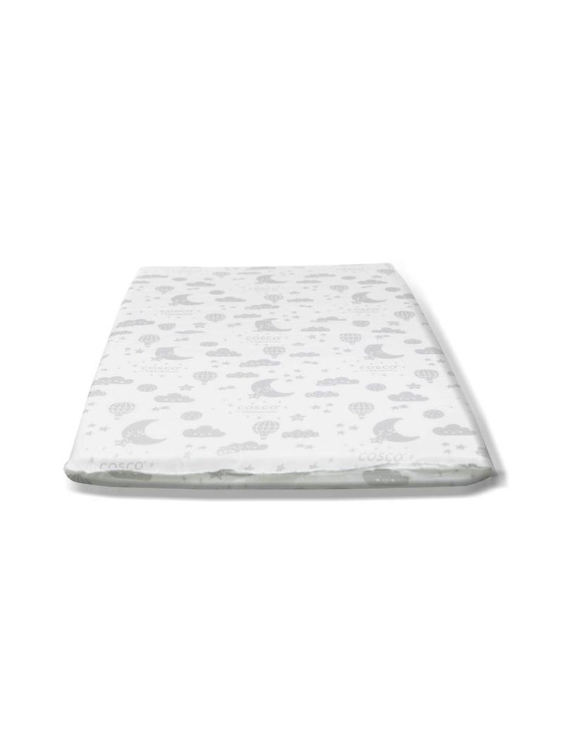 Colchonete para berço tam 3 (101x66x4) branco estampado - cosco