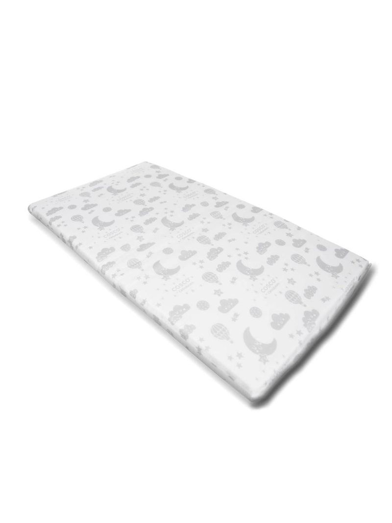 Colchonete para berço tam 3 (101x66x4) branco estampado - cosco