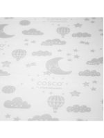Colchonete para berço tam 3 (101x66x4) branco estampado - cosco