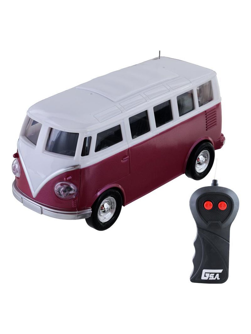 Veículo controle remoto garagem sa furgão - vermelho