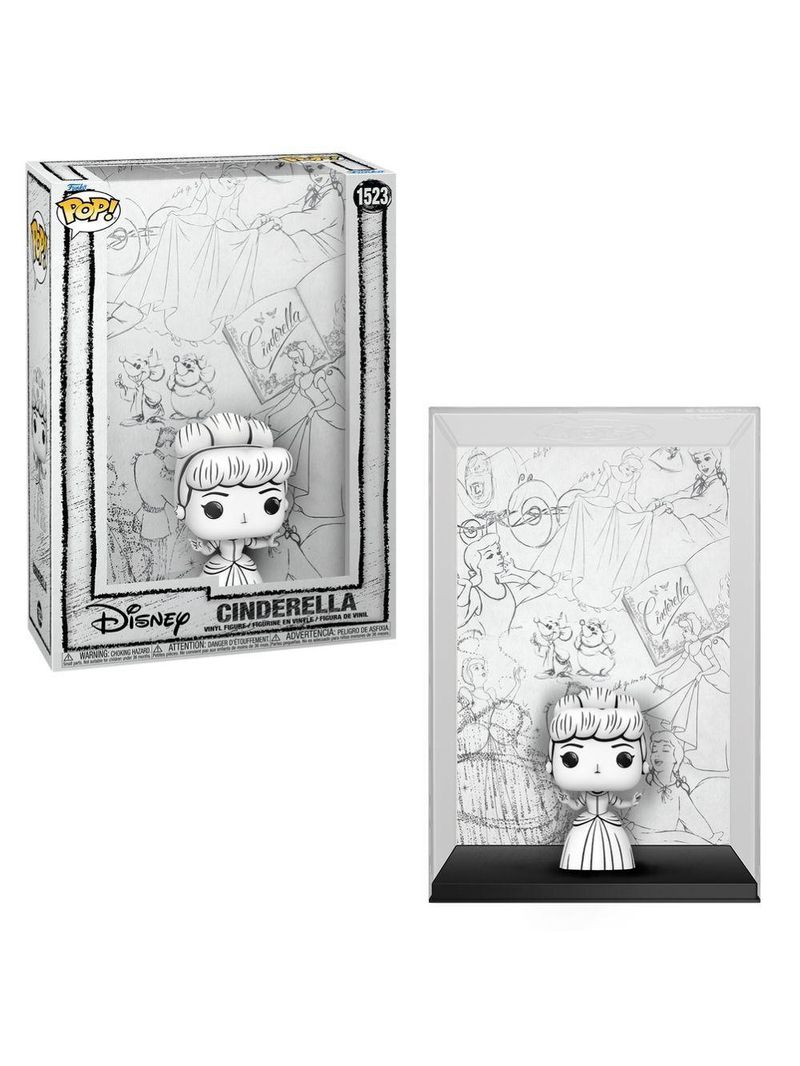 Boneco funko pop! art cover disney esboços - cinderela