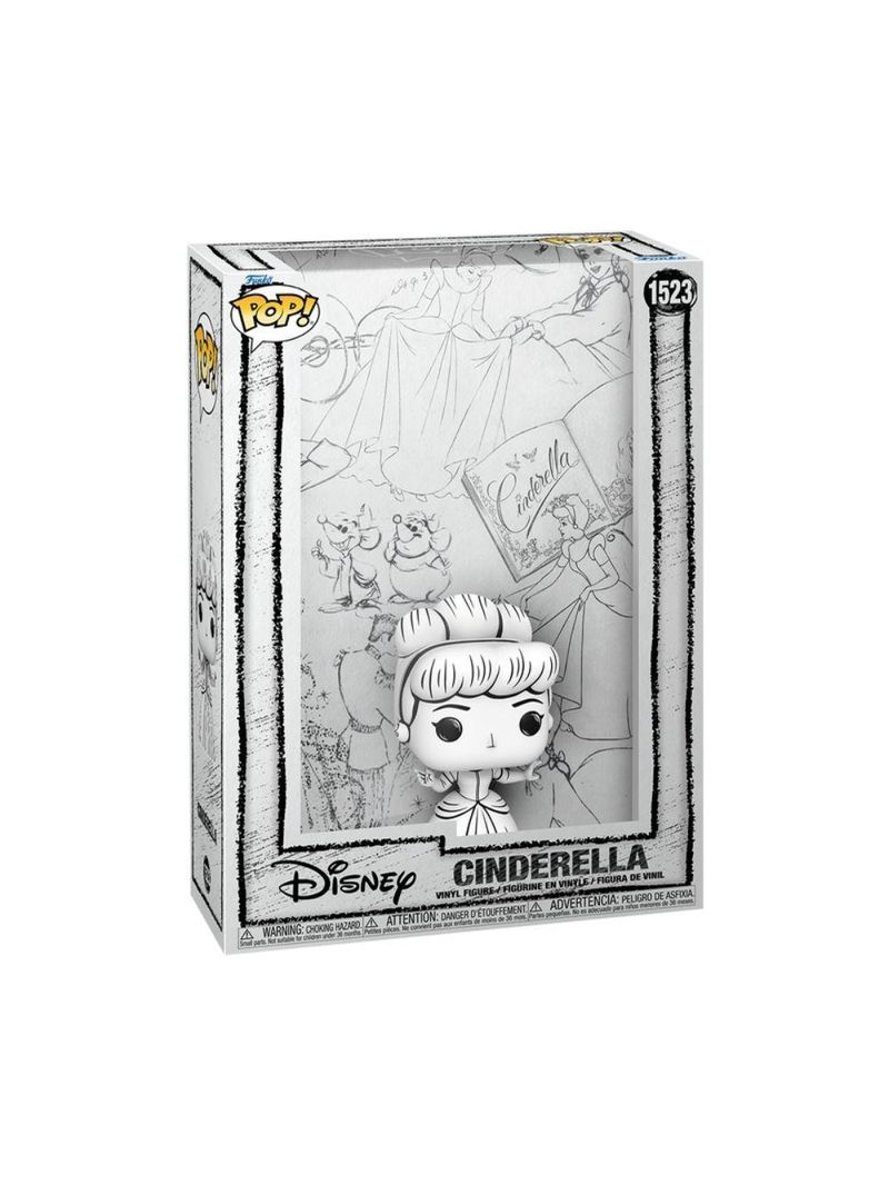 Boneco funko pop! art cover disney esboços - cinderela