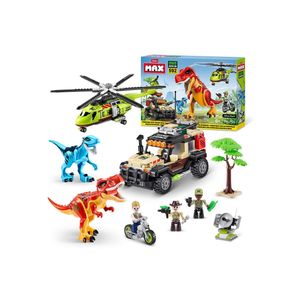 Blocos de construção max, candide, dino adventure 592 peças