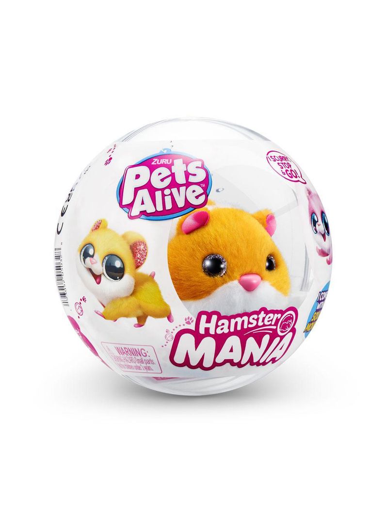 Hamster mania - pelúcia pets alive - laranja