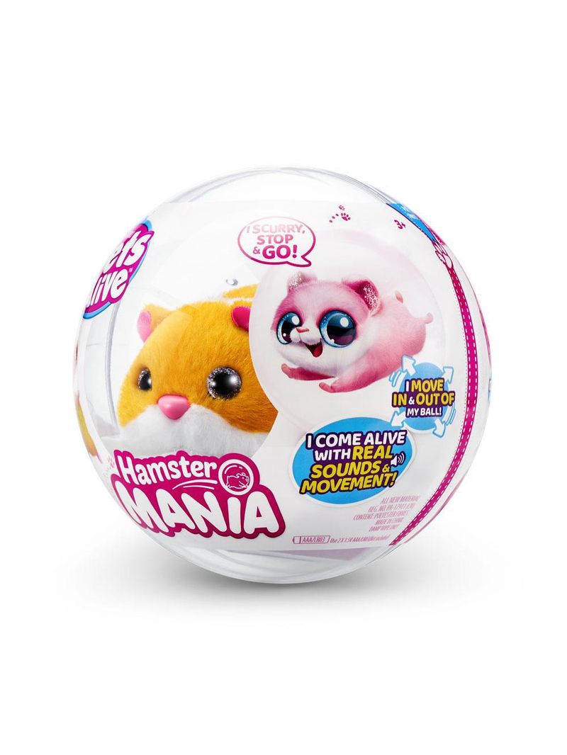 Hamster mania - pelúcia pets alive - laranja