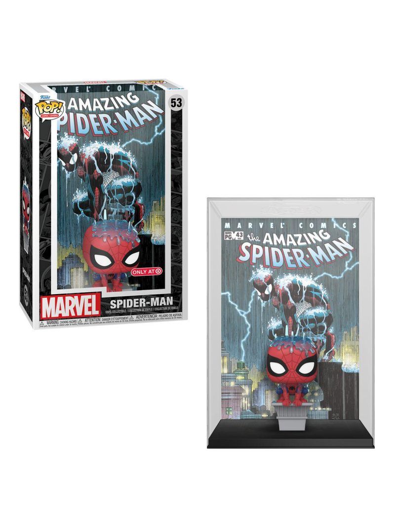 Boneco funko pop! marvel comic cover - o espetacular homem-aranha