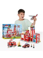 Blocos de montar max city estação de bombeiros 976 peças