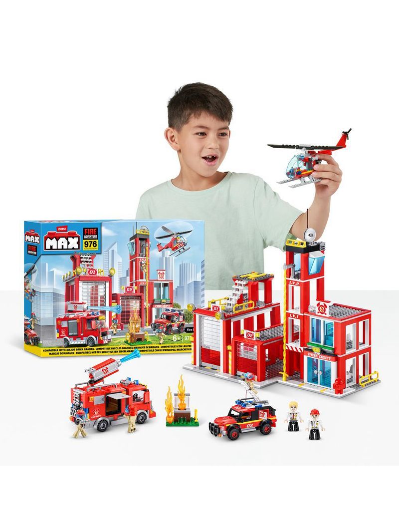 Blocos de montar max city estação de bombeiros 976 peças