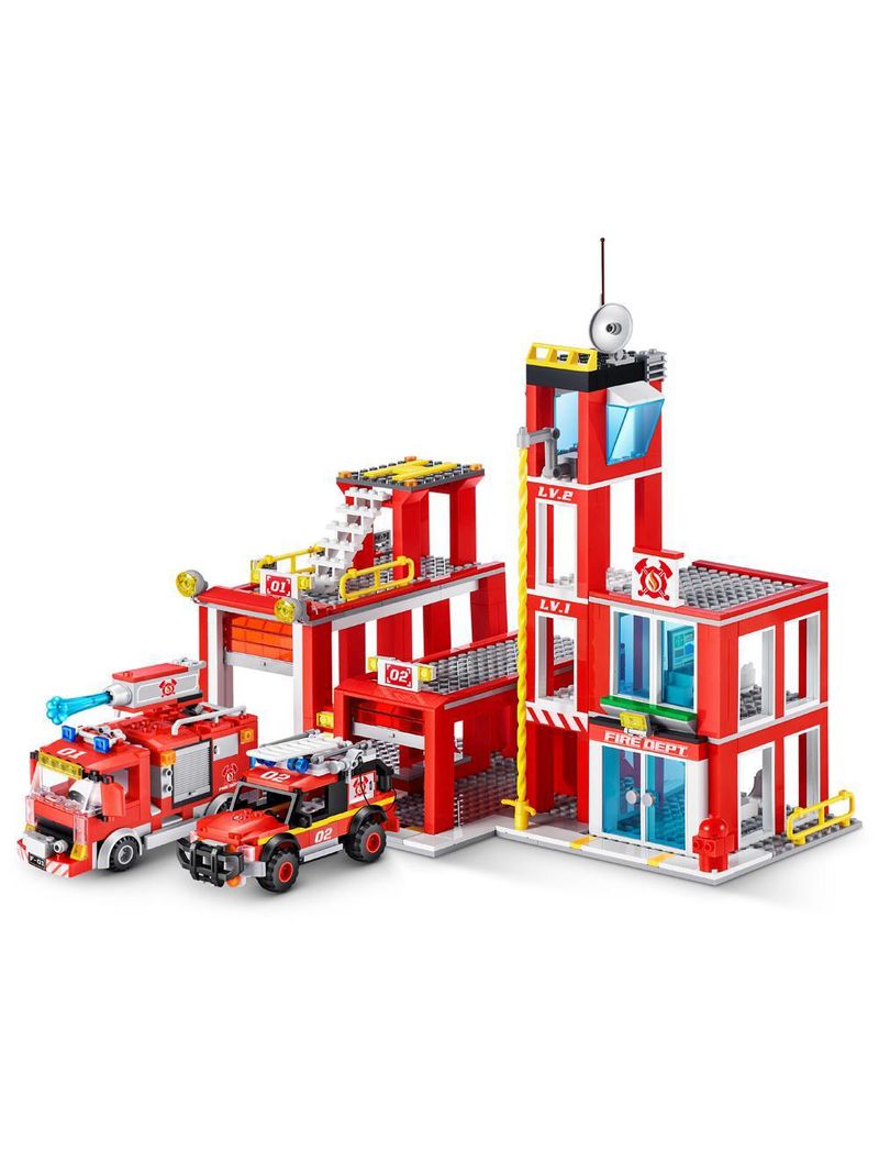 Blocos de montar max city estação de bombeiros 976 peças