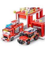 Blocos de montar max city estação de bombeiros 976 peças