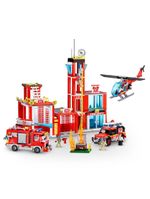 Blocos de montar max city estação de bombeiros 976 peças
