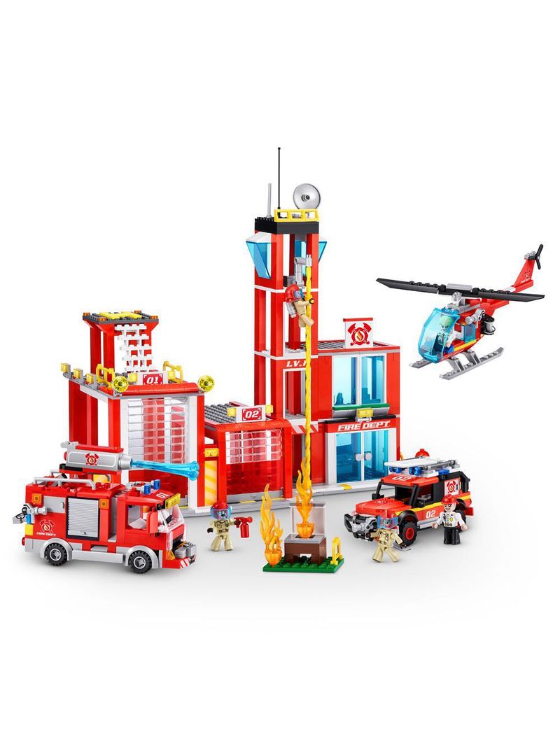 Blocos de montar max city estação de bombeiros 976 peças