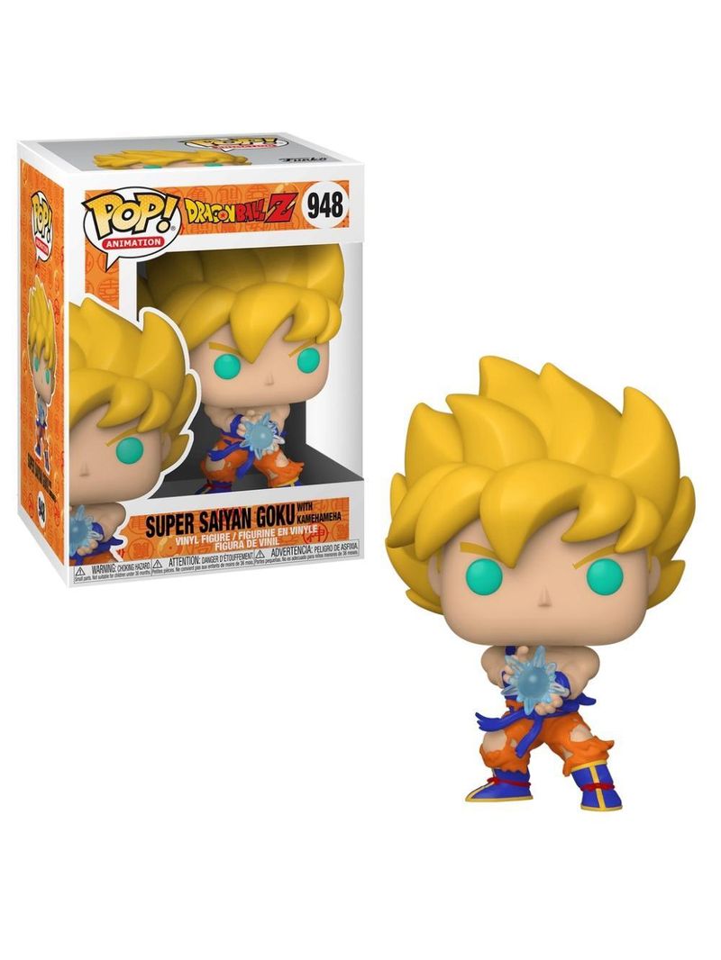 Boneco funko pop! dragon ball z goku super saiyan kamehameha