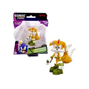 Boneco colecionável 6,5cm sonic prime - tails