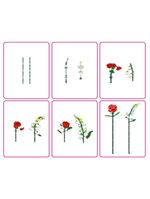 Blocos de montar max premium flowers - rosa 204 pçs