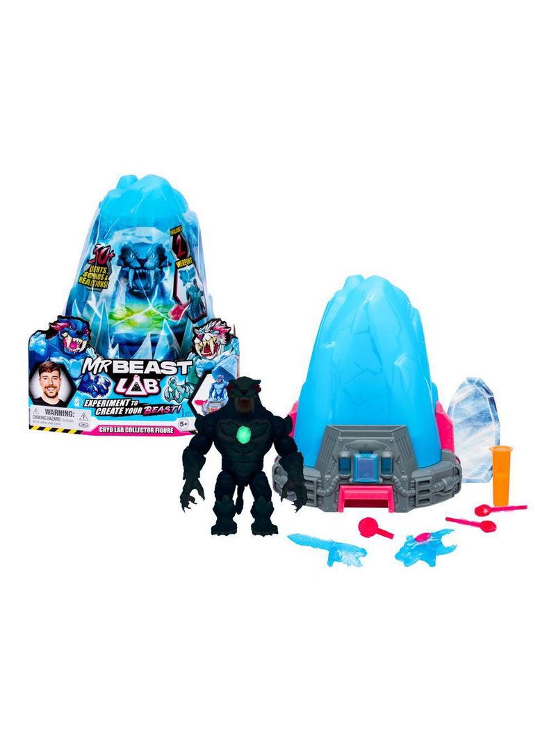 Boneco colecionável cryo lab mrbeast lab