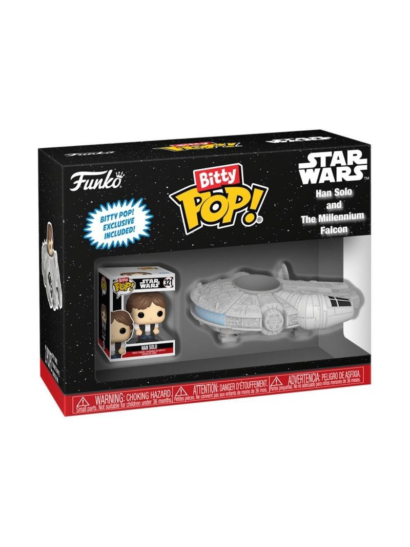 Bitty pop! ride star wars - han solo com a millennium falcon