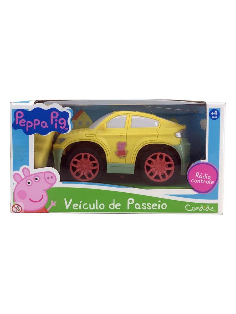 Veículo controle remoto peppa pig veiculo de passeio