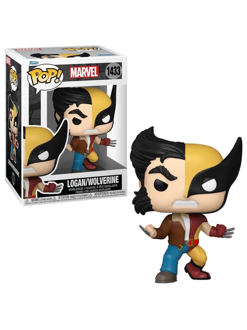 Boneco funko pop! marvel split - logan/wolverine